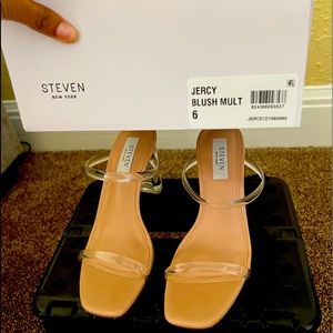 Steven New York jercy clear sandal heel